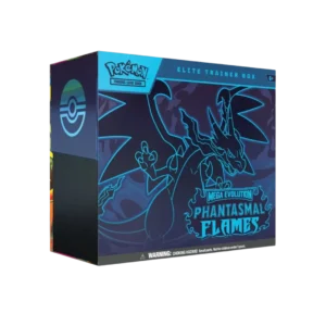Pokémon TCG Phantasmal Flames Elite Trainer Box – officiële trading card game box met boosters, sleeves en premium accessoires”