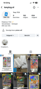 instagram tonytcg.nl pokemon verzamelaar